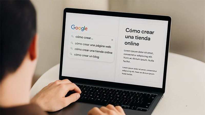 Optimiza-tu-contenido-según-lo-que-busca-tu-cliente-la-quiero-realista • Lemarking.com Lupa enfocando contenido que dice "intención de búsqueda"