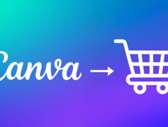 Canva aplicado al marketing digital con un carrito de compras.